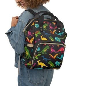Dinosaur Travel Carry On Multifunctional Diaper Bag Backpack